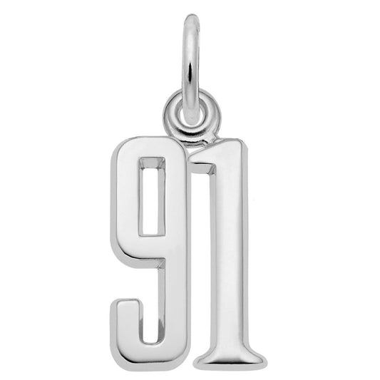 Personalized That's My Number 91 Charm - Customizable Jewelry 1762-091