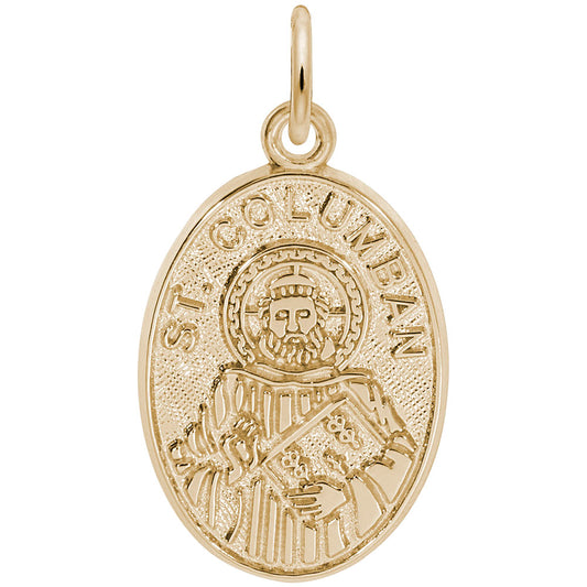 St. Columban Motorcycle Charm - Faith-Inspired Jewelry Gift 1769