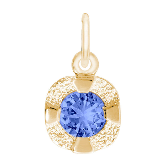 Petite September Birthstone Charm - Elegant September Sapphire 1825-009