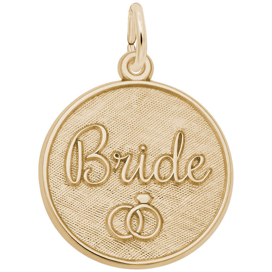 Personalized Engravable Bride Disc Charm for Wedding Memories 1833