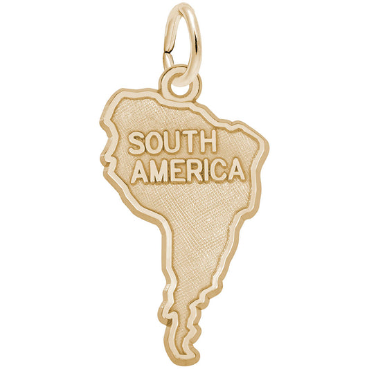 South America Map Charm - Travel Jewelry for Adventure Lovers 1883