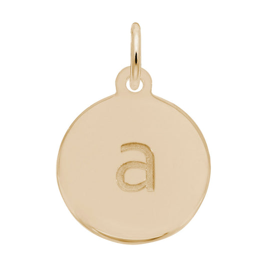 Personalized Block Initial Disc Charm - Letter A for Custom Jewelry 1895-001