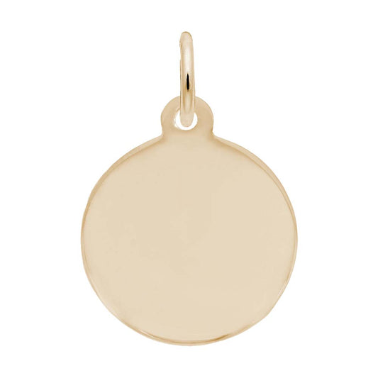 Petite Plain Disc Charm - Customizable Minimalist Jewelry Piece 1896