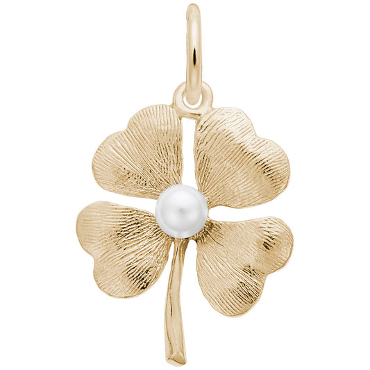 Four Leaf Clover Pearl Charm for Good Luck in Gaming 1971