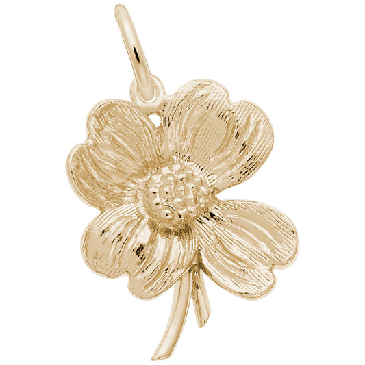 North Carolina Dogwood Flower Charm - Travel Souvenir Jewelry 1992