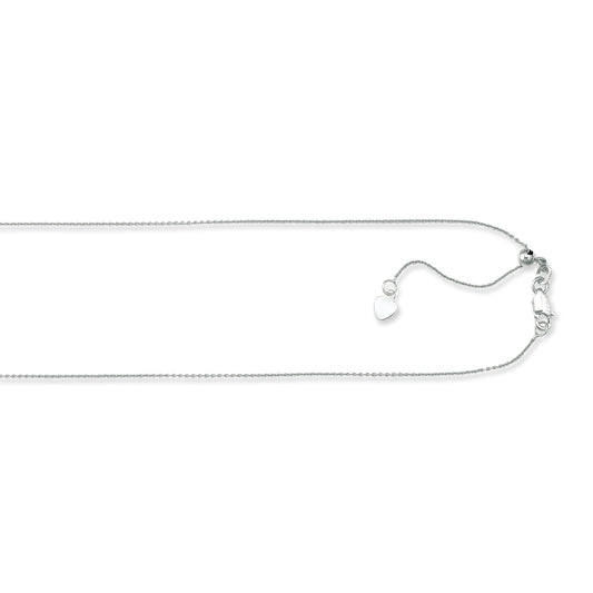 Royal Chain 10K Gold 1.1mm Adjustable Cable Chain 1AWCAB