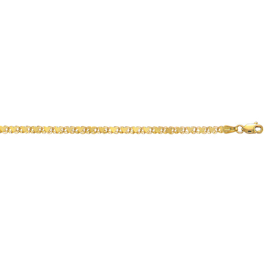 Royal Chain 10K Gold 3.0mm Heart Chain 1HC