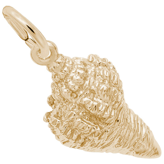 Elegant Horse Conch Shell Charm for Nautical Jewelry Lovers 2086
