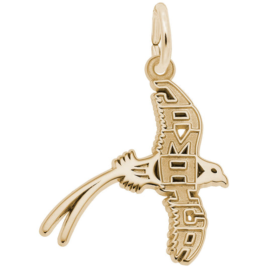 Jamaica Longtail Bird Charm - Tropical Island Jewelry Gift 2138