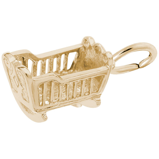 Delicate Baby Cradle Charm for Family & Friendship Jewelry 2211
