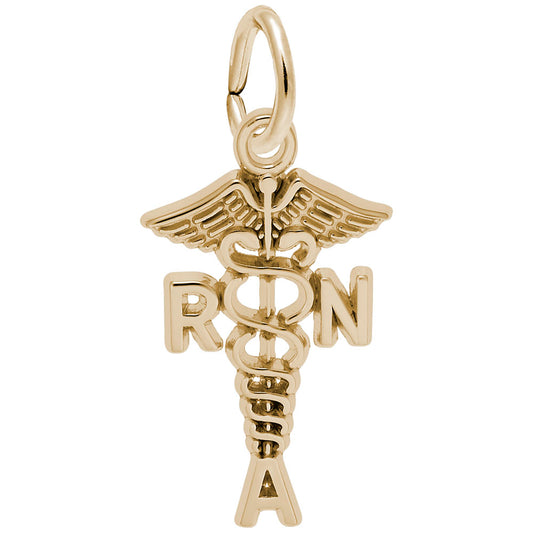 Registered Nursing Assistant Caduceus Charm for Medical Professionals 2279