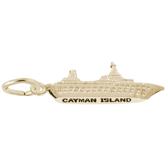 3D Cayman Island Cruise Ship Charm for Nautical Jewelry Lovers 2286