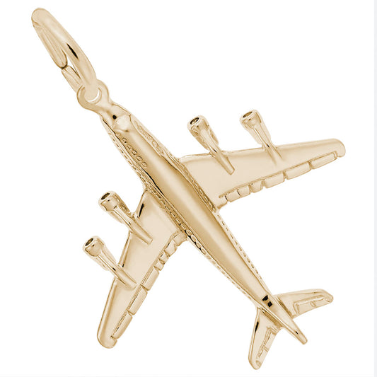 747 Jumbo Jet Charm - Aviation Jewelry for Travel Enthusiasts 2326