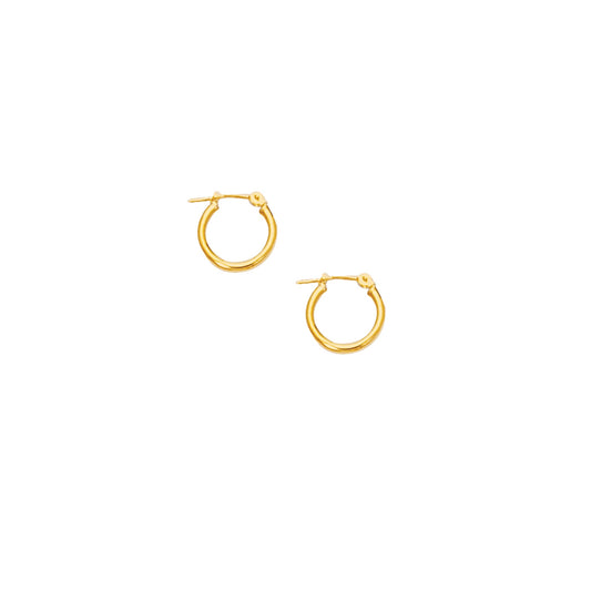 Royal Chain 10K Gold Mini 2mm Hoop Earring 232LT