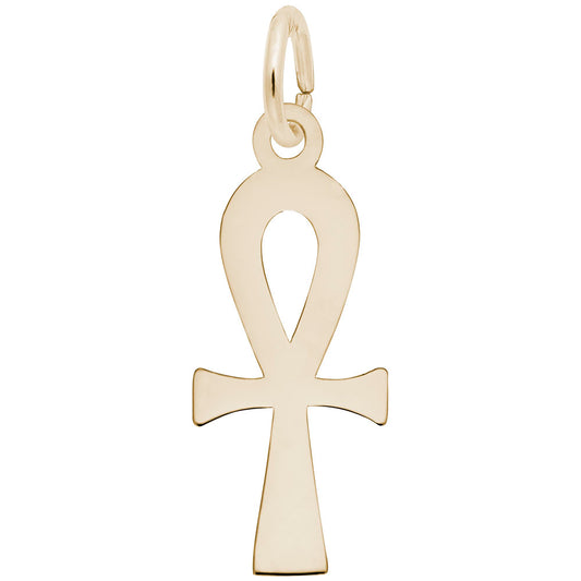 Ankh Charm for Faith - Sterling Silver Symbolic Jewelry Pendant 2346