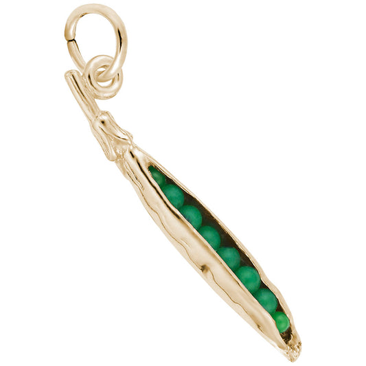 Charming Pea Pod Charm for Food Lovers - Rembrandt Charms 2419