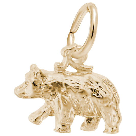 Small Black Bear Charm - Adorable Zoo Animal Jewelry Accessory 2424
