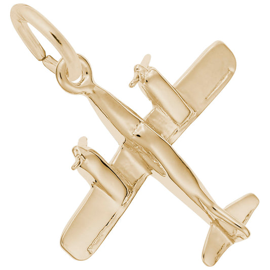 Piper Aztec Plane Charm - Unique Aviation Jewelry for Enthusiasts 2439