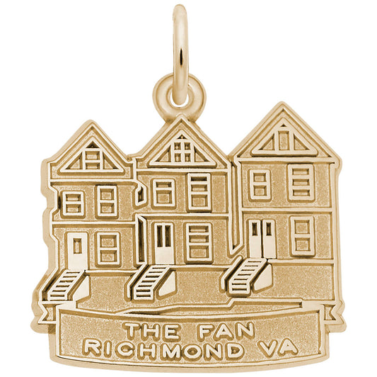 Richmond VA Fan Charm - Unique Travel Souvenir for Collectors 2471