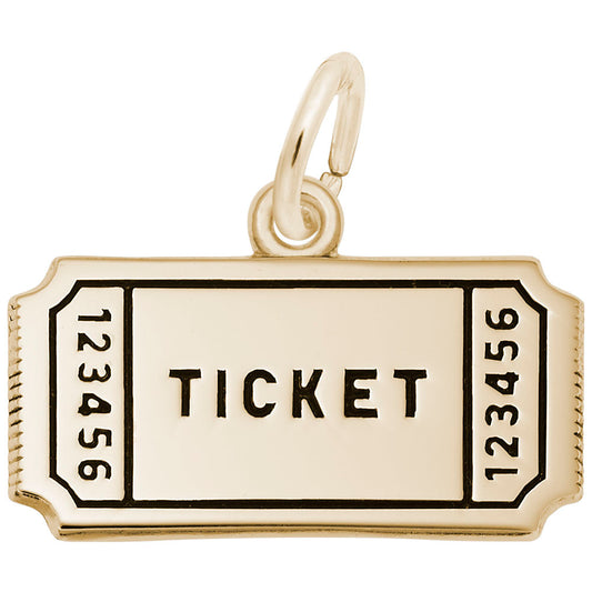 Ticket Charm for Theatre Lovers - Unique Arts & Music Jewelry 2486