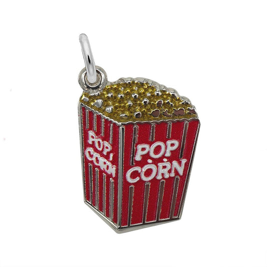 Painted Movie Popcorn Charm