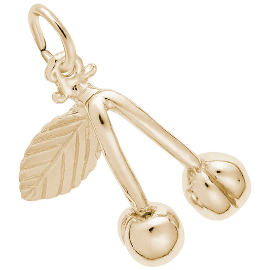 Charming Cherry Pendant - Delightful Food-Themed Jewelry Charm 2637