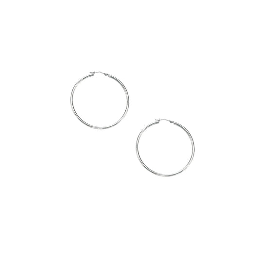 Royal Chain 10K Gold 1.5x30mm Hoop Earring 264LT
