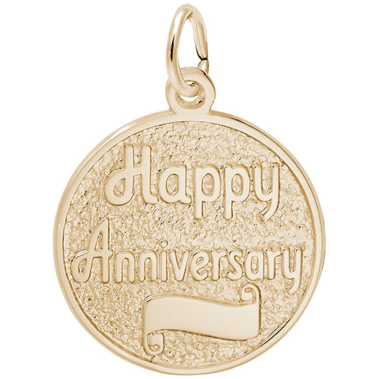 Happy Anniversary Disc Charm - Celebrate Love with Elegance 2702