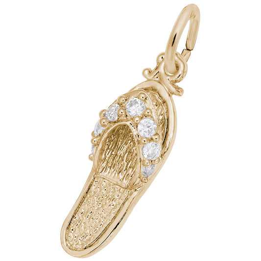Beach Sandal Charm with Stones - Perfect Travel Accessory 2730-004