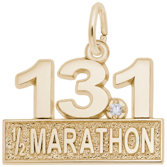 Marathon 13.1 White Spinel Charm for Running Enthusiasts 2736