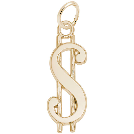 Good Luck Dollar Sign Charm for Gamers - Rembrandt Charms 2807