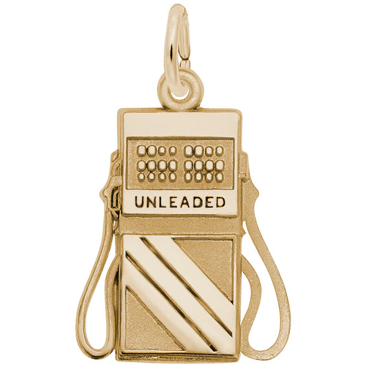 Vintage Gas Pump Charm for Bracelets - Unique Transportation Jewelry 2843