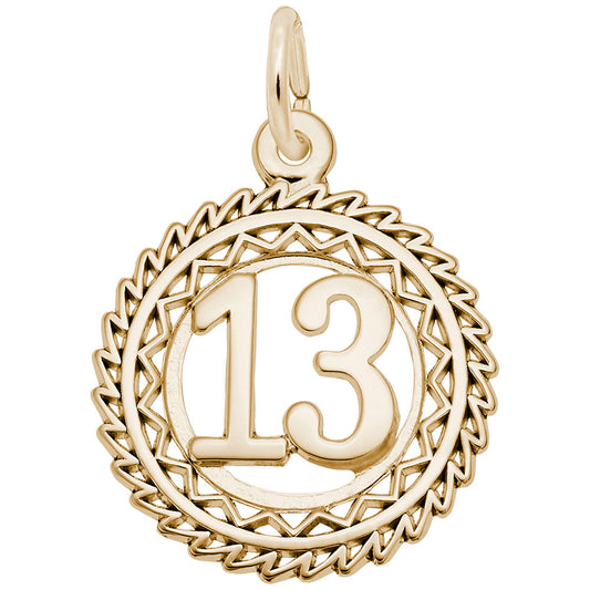 Victory Number 13 Charm - Unique Personalized Jewelry Piece 2895-013