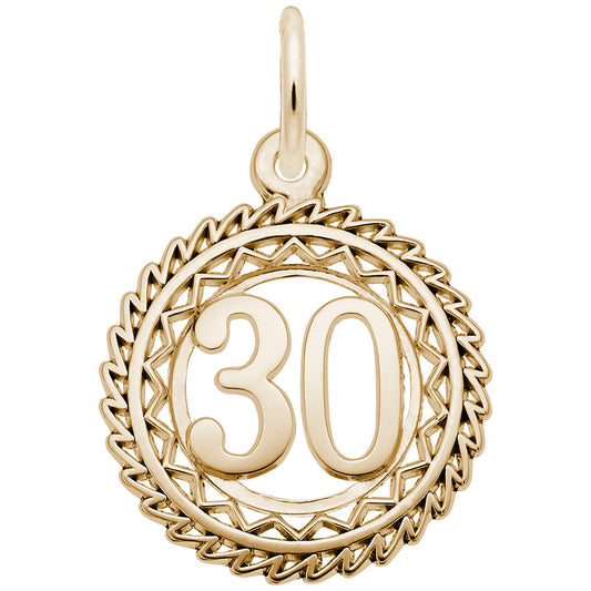 Victory Number 30 Charm - Personalized Jewelry for Celebrations 2895-030