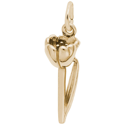 Spring Crocus Flower Charm - Elegant Floral Jewelry for Nature Lovers 2948