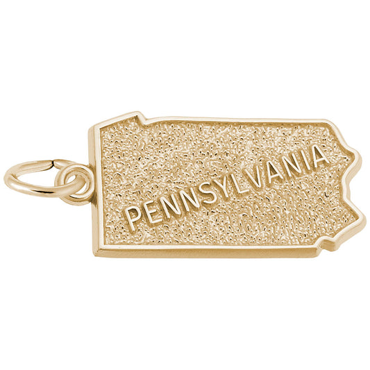 Pennsylvania Map Charm - Travel Souvenir Jewelry for Adventurers 3037