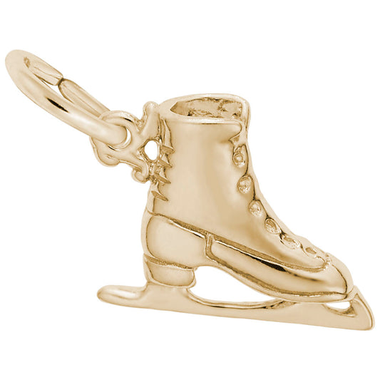 Winter Figure Skate Charm - Elegant Ice Skating Jewelry Accessory 3056