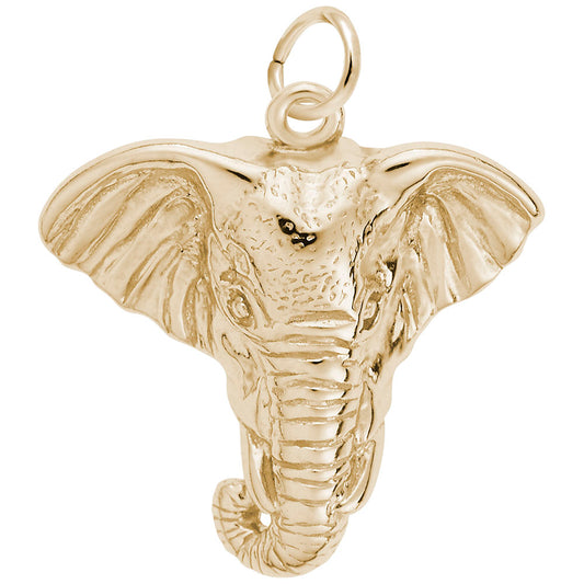 Elegant Elephant Head Charm for Animal Lovers - Rembrandt Charms 3095