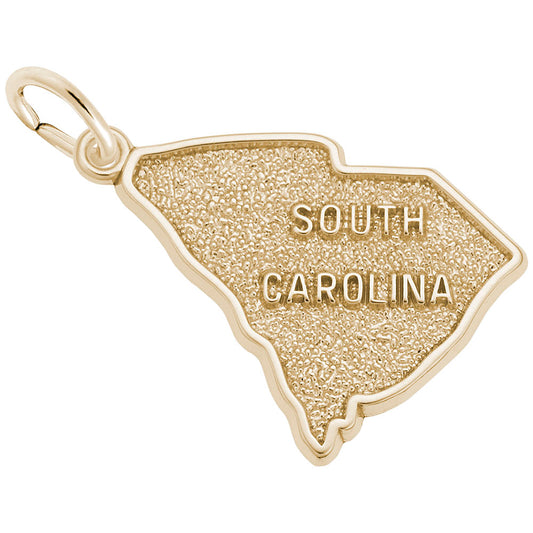 South Carolina Map Charm - Travel Souvenir Jewelry for Adventurers 3137
