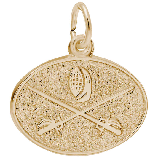 Fencing Oval Disc Charm - Elegant Sports Jewelry for Fencers 3201