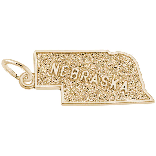 Explore Nebraska with Our Unique Nebraska Map Charm - Travel Jewelry 3298
