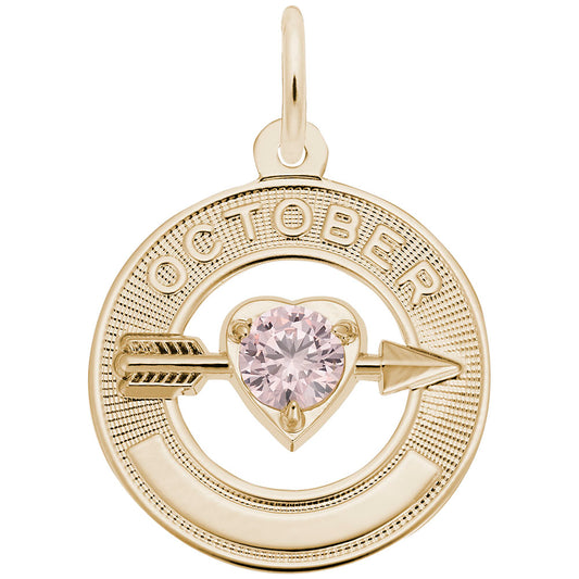October Birthstone Charm - Love & Family Friendship Jewelry 3340
