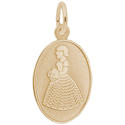 Personalized Bridesmaid Oval Disc Charm - Engravable Gift Idea 3352