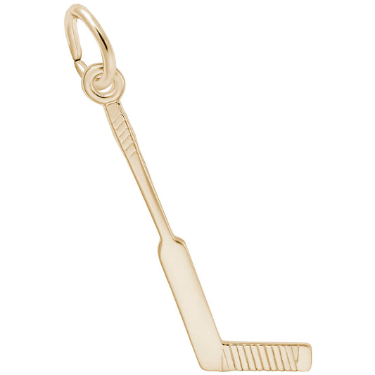 Goalie Hockey Stick Charm - Unique Sports Jewelry for Skaters 3379