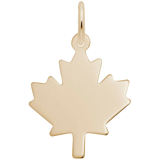 Flat Maple Leaf Charm for Fall Jewelry - Autumn Nature Accessory 3392