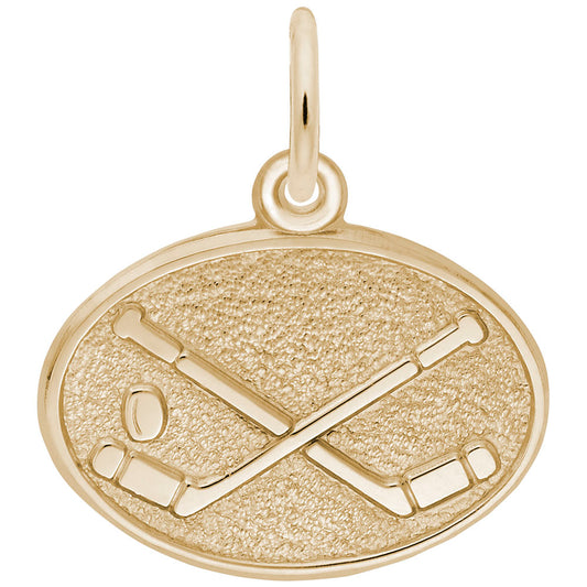 Montreal Hockey Oval Disc Charm - Travel Souvenir Jewelry 3404