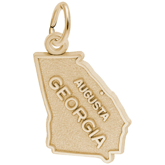 Augusta Georgia Map Charm - Travel Souvenir Jewelry Gift 3413