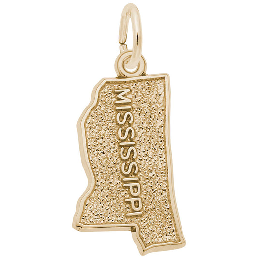 Mississippi Map Charm - Travel Souvenir Jewelry for Adventurers 3417
