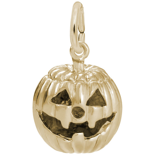 Jack-O-Lantern Charm for Fall - Halloween Jewelry Accessory 3485