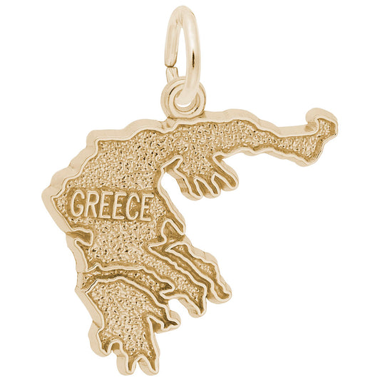 Greece Map Charm - Travel Souvenir Jewelry for Adventurers 3514